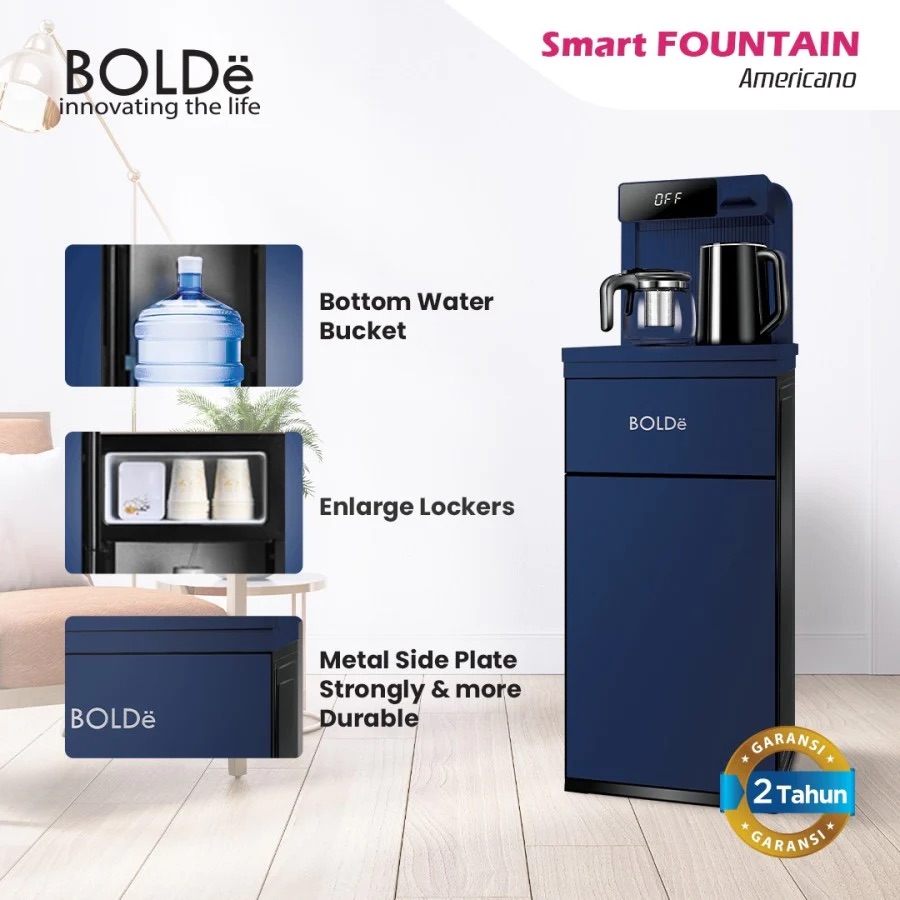 Bolde Smart Water Dispenser Super Smart Fountain Americano 8 L - Navy Blue